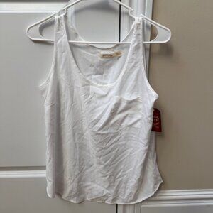 Faded Glory White Tank Top (size S, 4-6)